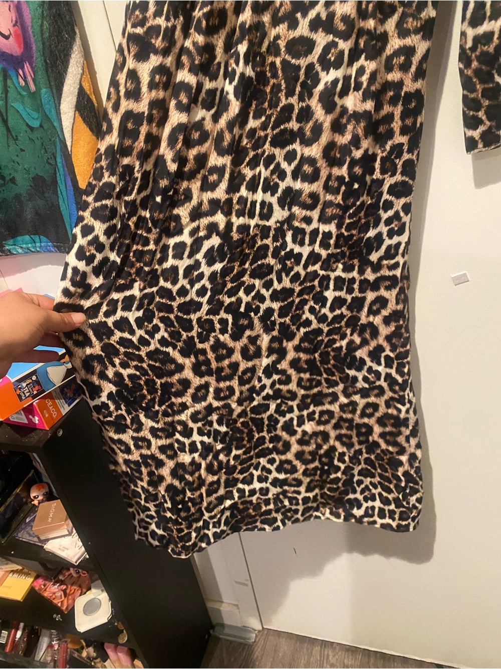 FARM Rio Leopard Print Ruched Ruffle Midi Dress NWT XS - Picture 3 of 11
